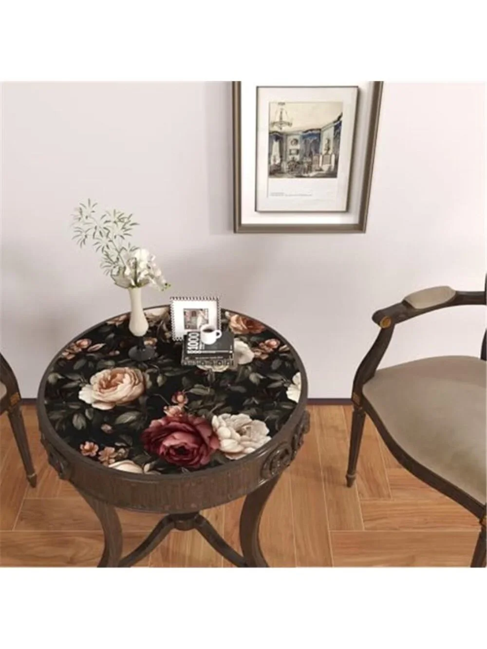 Vintage Floral Peel Stick Wallpaper Black Rose Contact Paper Removable Vinyl